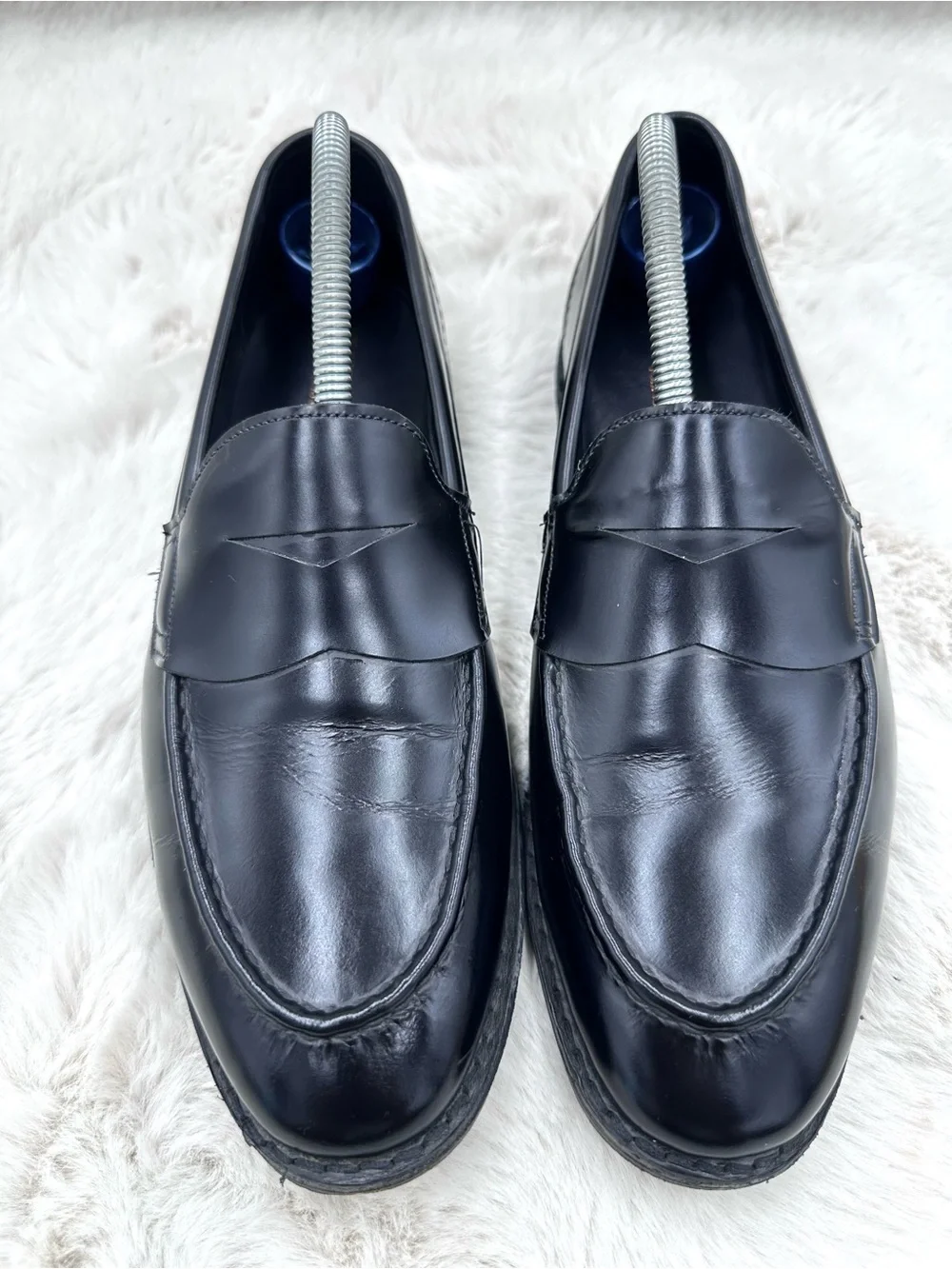 Allen Edmonds Mercer Street Penny Loafers 8 D Black leather‎